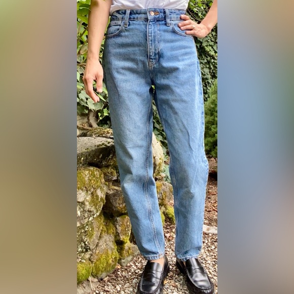 Zara High Waisted Blue Women's Jeans size 2 - Picture 1 of 9
